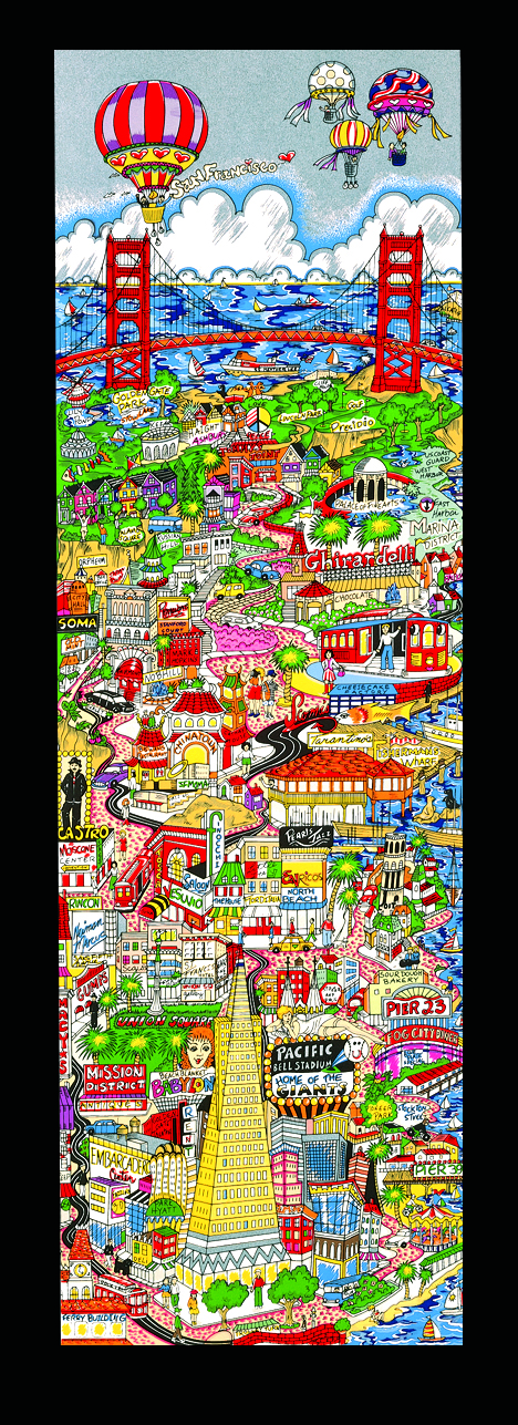 Charles Fazzino 3D Pop Art piece "That San Francisco Treat"