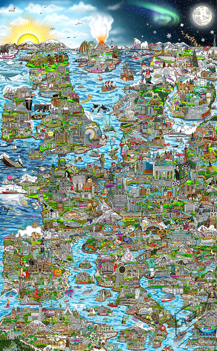 This massive limited edition pays tribute to cityscapes around Europe and includes iconic landmarks and historical references