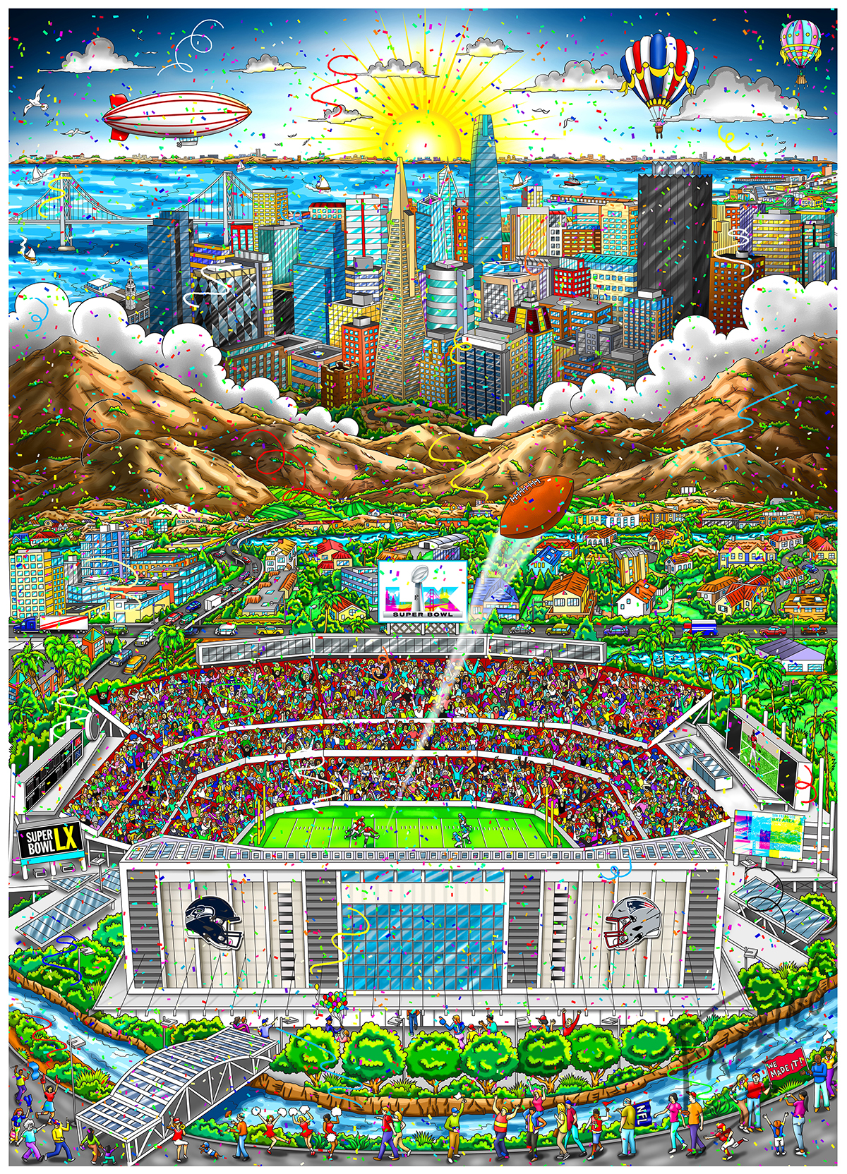 パディタン 　Charles Fazzino パディタン Charles Fazzino パディタン Charles Fazzino Night and